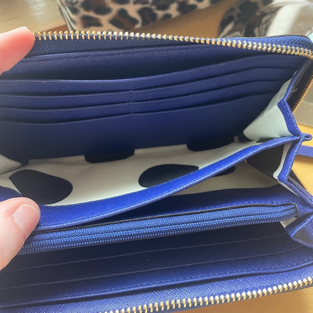 Kate Spade Large Continental Zip Wallet in Lux Blue Saffiano Leather - Picture 10 of 13